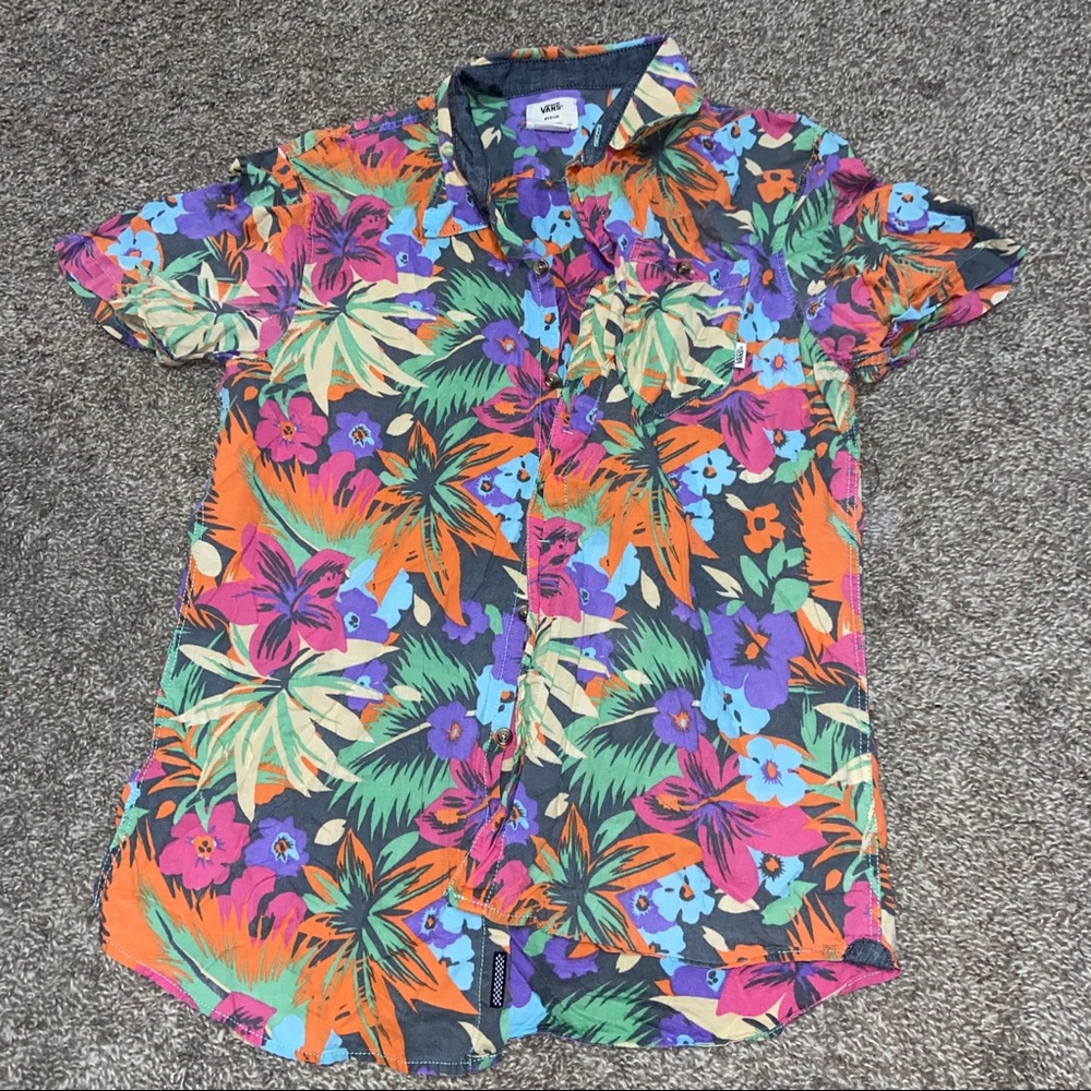 Vans Floral Print Button Up